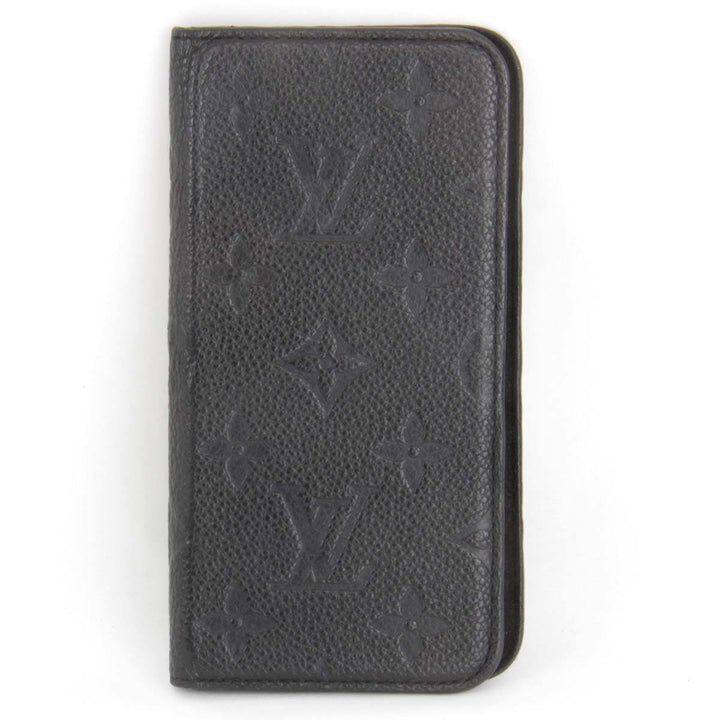 良品『USED』 
LOUIS VUITTON ルイ・ヴィトン 
 フォリオ M63586 携帯・スマホアクセサリー 
モノグラムアンプラント ブラック iPhone X/XS用