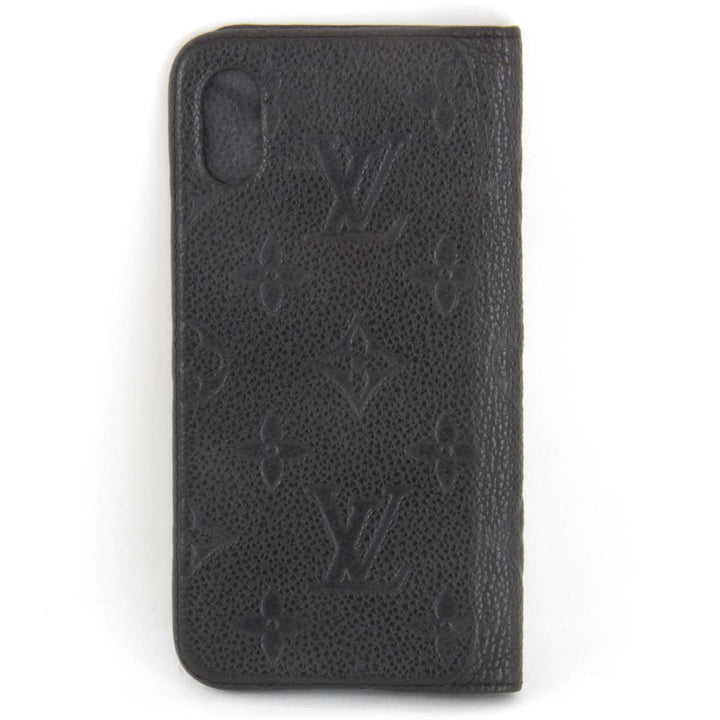 良品『USED』 
LOUIS VUITTON ルイ・ヴィトン 
 フォリオ M63586 携帯・スマホアクセサリー 
モノグラムアンプラント ブラック iPhone X/XS用