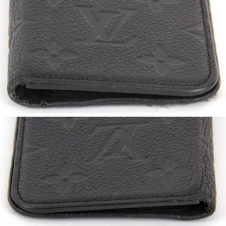 良品『USED』 
LOUIS VUITTON ルイ・ヴィトン 
 フォリオ M63586 携帯・スマホアクセサリー 
モノグラムアンプラント ブラック iPhone X/XS用