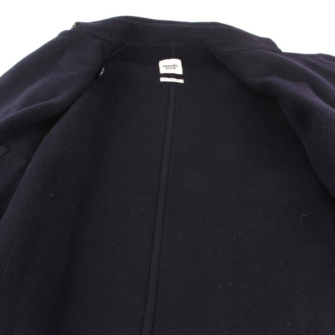良品『USED』 
HERMES エルメス 
 ピーコート 
カシミヤ ネイビー