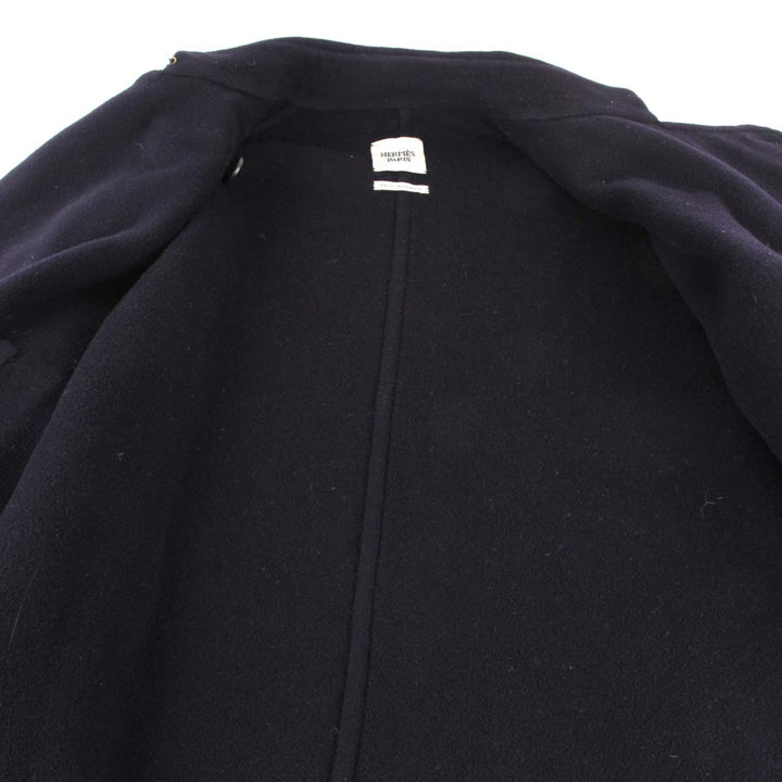 良品『USED』 
HERMES エルメス 
 ピーコート 
カシミヤ ネイビー