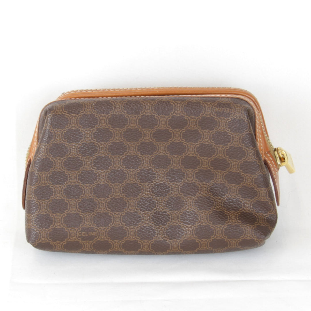 【価格改定】『USED』 
CELINE セリーヌ 
 ポーチ 
PVC ブラウン