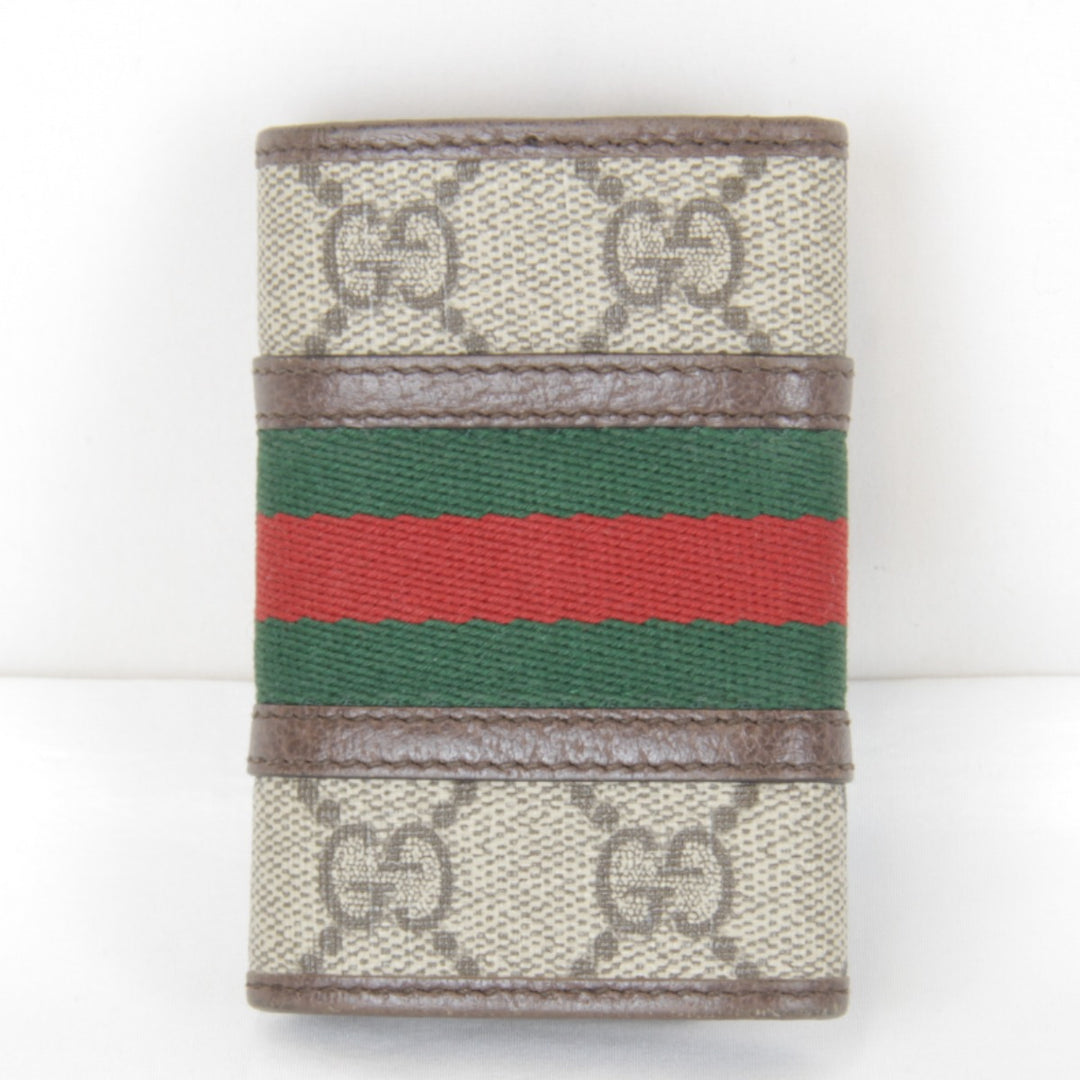 美品『USED』 
GUCCI グッチ 
 シェリーライン 6連キーケース 603732.1147 キーケース 
GGスプリームキャンバス ベージュ