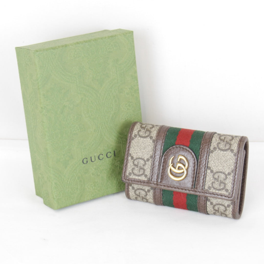 美品『USED』 
GUCCI グッチ 
 シェリーライン 6連キーケース 603732.1147 キーケース 
GGスプリームキャンバス ベージュ