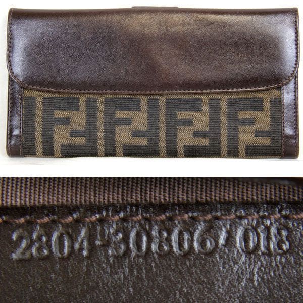 FENDI フェンディ 
 2804－30806 長財布 
キャンバス ブラウン