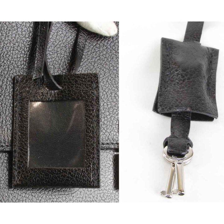 良品『USED』 
Salvatore Ferragamo フェラガモ 
 ビジネスバッグ 
レザー ブラック