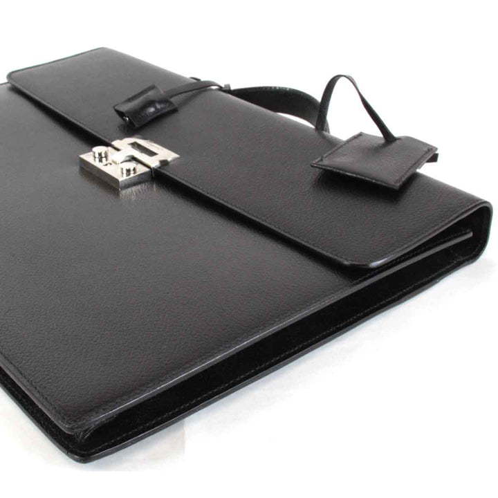 良品『USED』 
Salvatore Ferragamo フェラガモ 
 ビジネスバッグ 
レザー ブラック