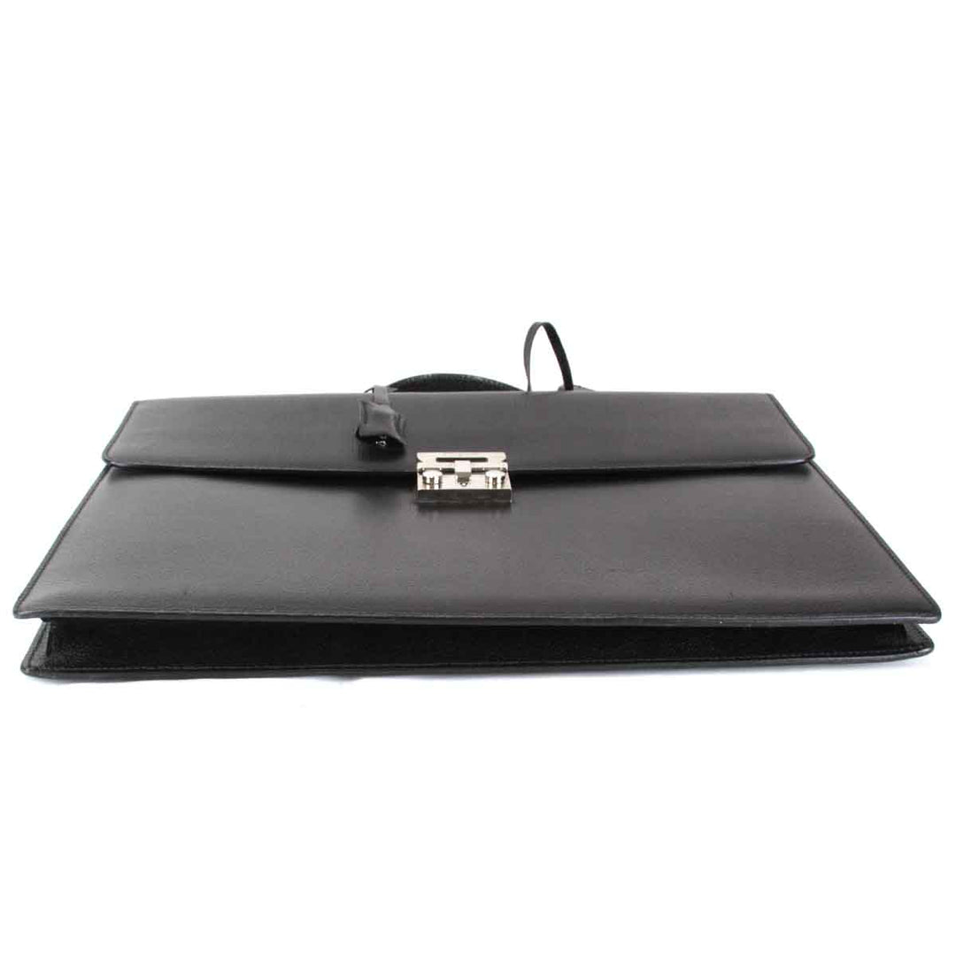 良品『USED』 
Salvatore Ferragamo フェラガモ 
 ビジネスバッグ 
レザー ブラック