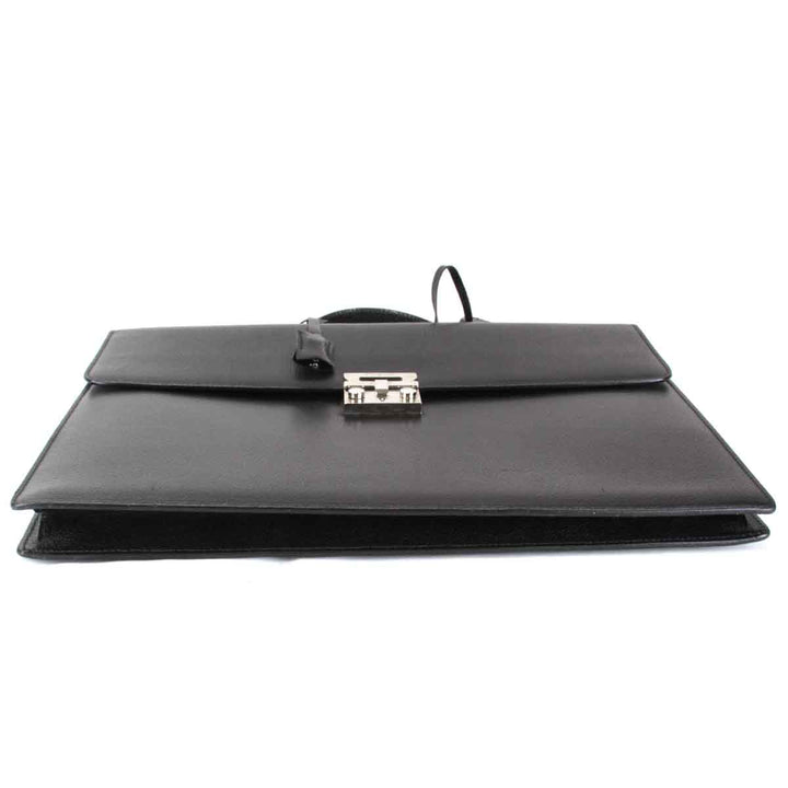 良品『USED』 
Salvatore Ferragamo フェラガモ 
 ビジネスバッグ 
レザー ブラック