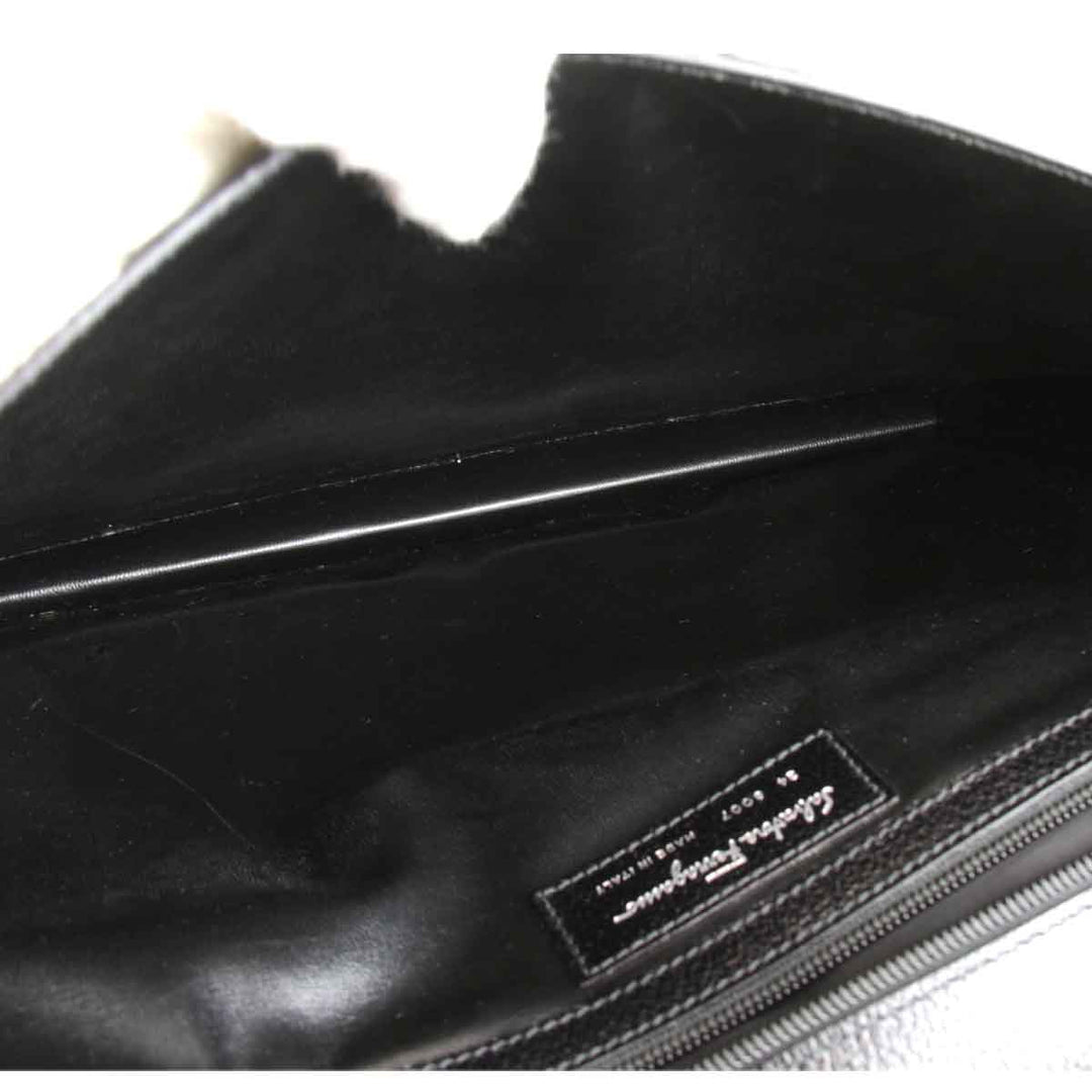 良品『USED』 
Salvatore Ferragamo フェラガモ 
 ビジネスバッグ 
レザー ブラック