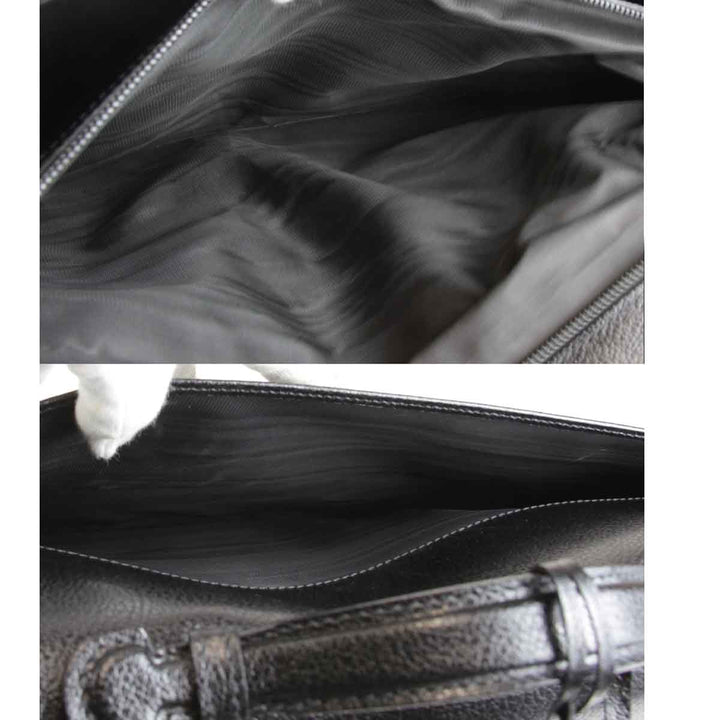 良品『USED』 
Salvatore Ferragamo フェラガモ 
 ビジネスバッグ 
レザー ブラック