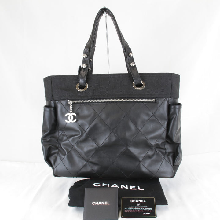 極美品『USED』 
CHANEL シャネル 
 A34210 トートバッグ 
PVC/キャンバス ブラック