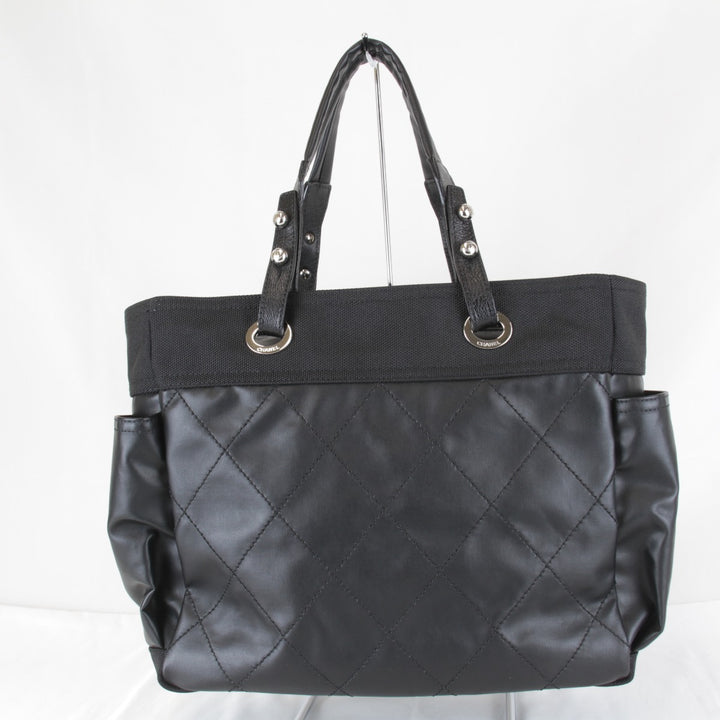極美品『USED』 
CHANEL シャネル 
 A34210 トートバッグ 
PVC/キャンバス ブラック