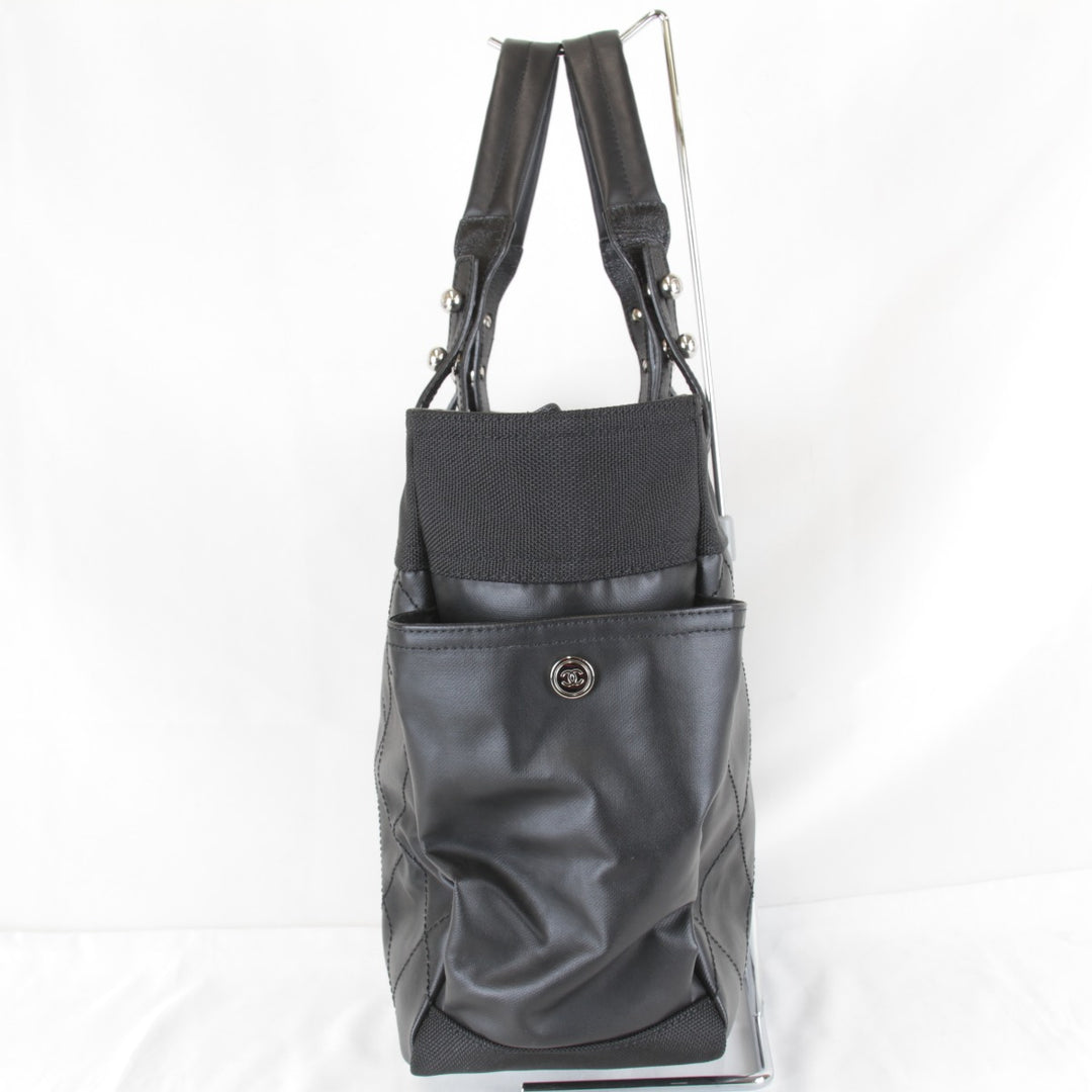 極美品『USED』 
CHANEL シャネル 
 A34210 トートバッグ 
PVC/キャンバス ブラック
