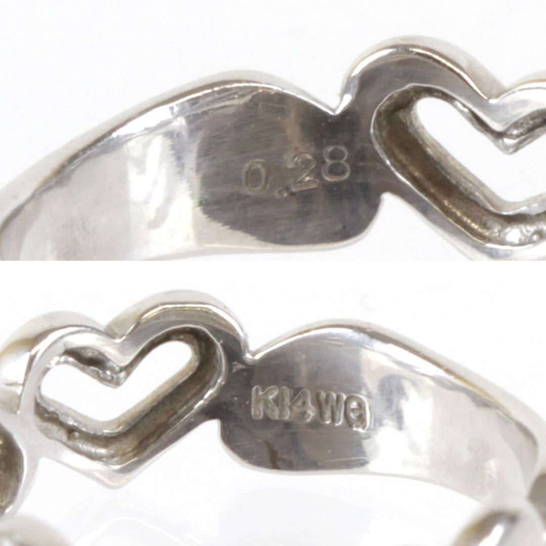 『USED』 K14WG/ダイヤモンド  
 ハート リング・指輪
 ダイヤモンド 0.28 2.7g