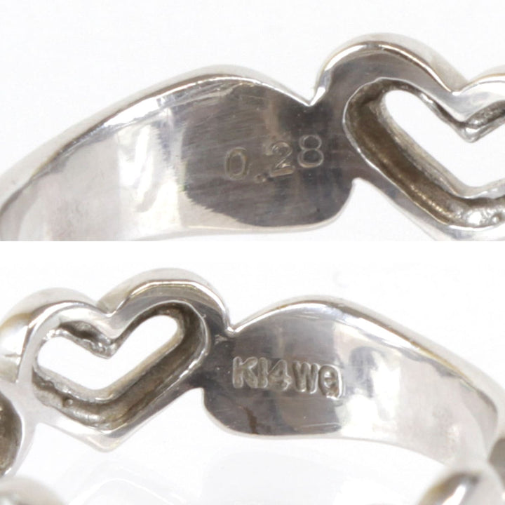 『USED』 K14WG/ダイヤモンド  
 ハート リング・指輪
 ダイヤモンド 0.28 2.7g