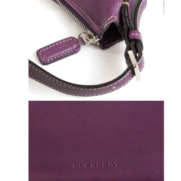 『USED』 
BURBERRY バーバリー 
 ショルダーバッグ 
レザー パープル