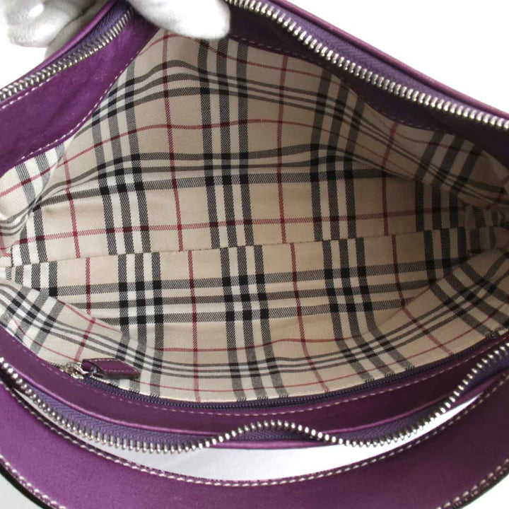 『USED』 
BURBERRY バーバリー 
 ショルダーバッグ 
レザー パープル