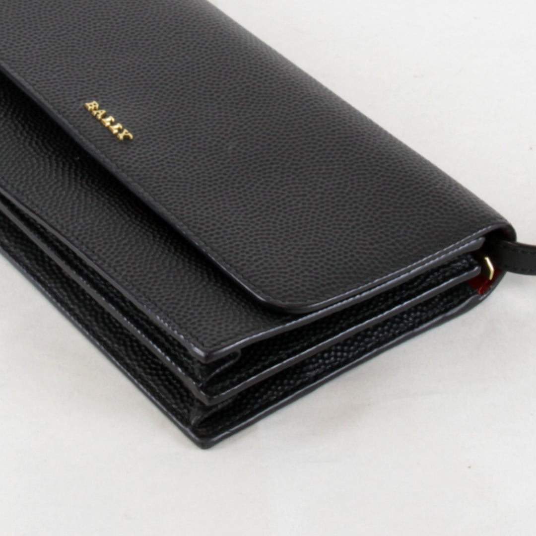 美品『USED』 
BALLY バリー 
 ショルダーバッグ 
レザー ブラック