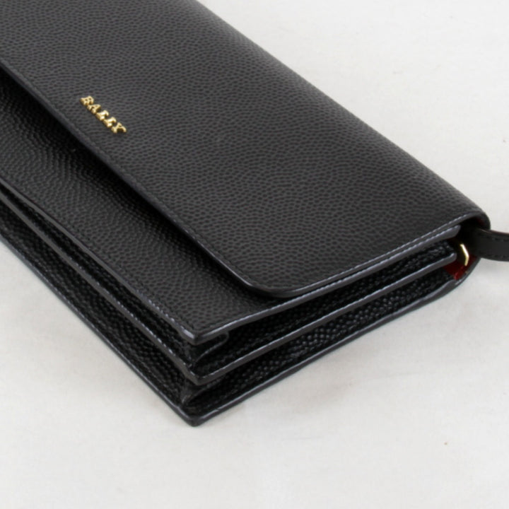 美品『USED』 
BALLY バリー 
 ショルダーバッグ 
レザー ブラック