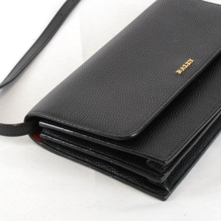 美品『USED』 
BALLY バリー 
 ショルダーバッグ 
レザー ブラック