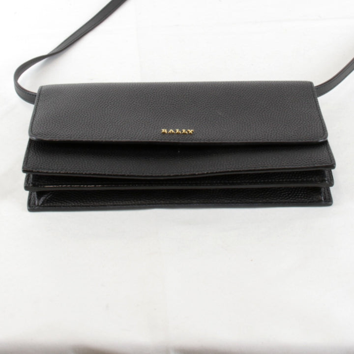 美品『USED』 
BALLY バリー 
 ショルダーバッグ 
レザー ブラック