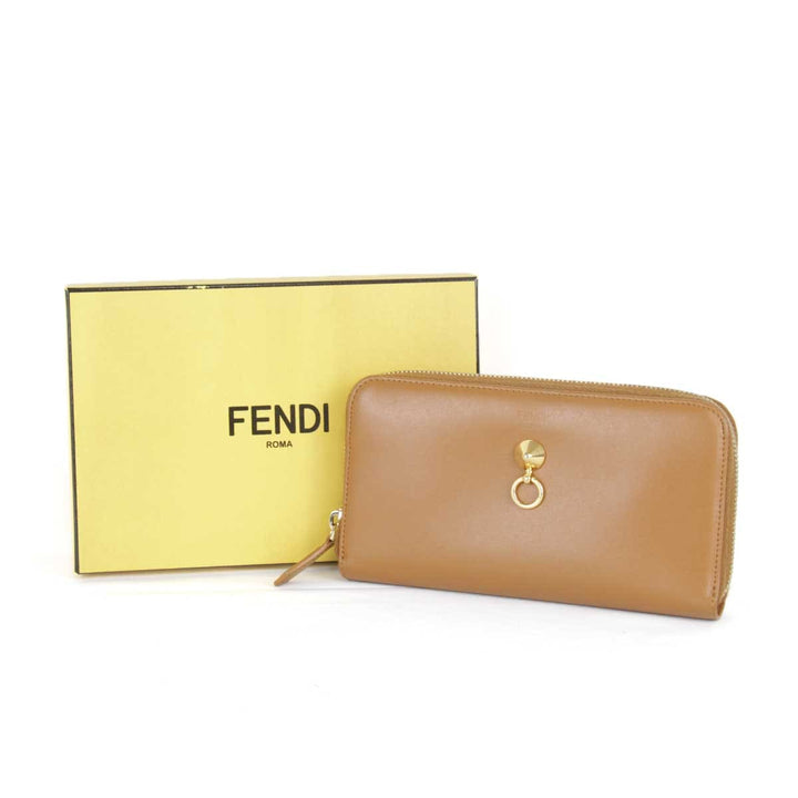 良品『USED』 
FENDI フェンディ 
 バイ ザ ウェイ 長財布 
レザー キャメル