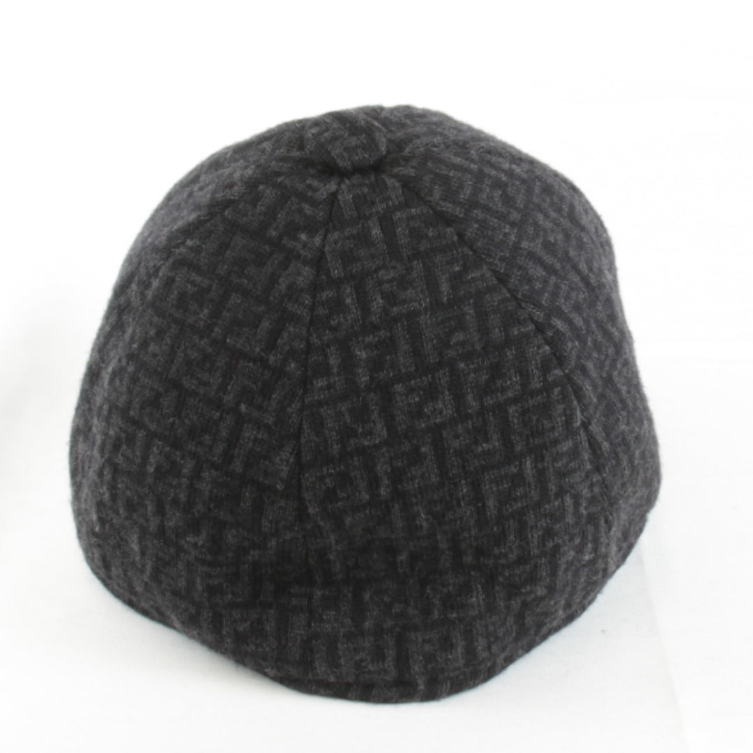 美品『USED』 
FENDI フェンディ 
 ニットキャップ 
ウール ブラック