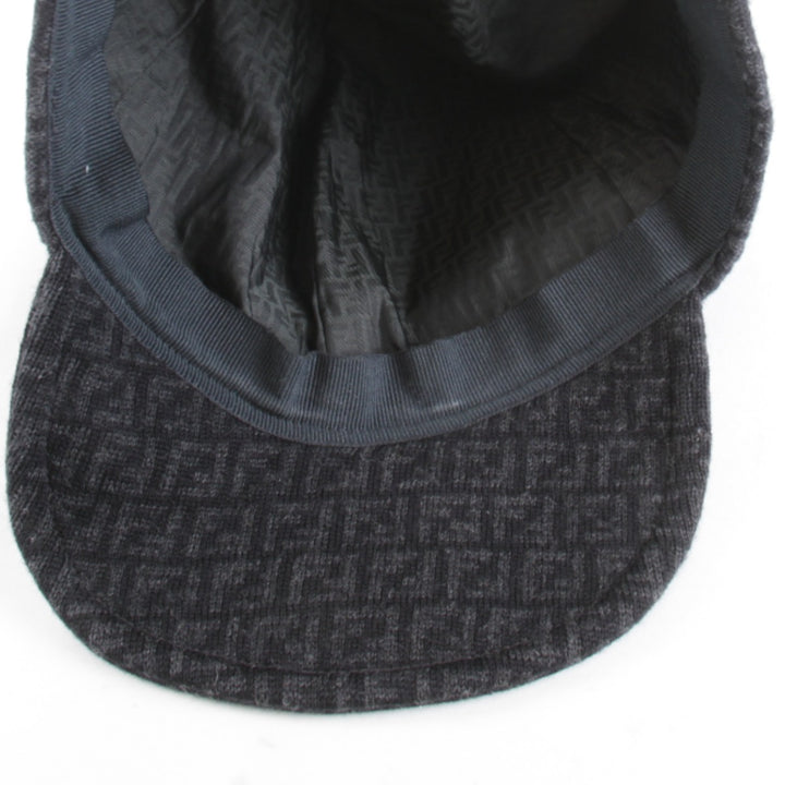 美品『USED』 
FENDI フェンディ 
 ニットキャップ 
ウール ブラック