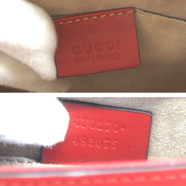 美品『USED』 
GUCCI グッチ 
 シルヴィ 2WAY 470270 ショルダーバッグ 
レザー レッド