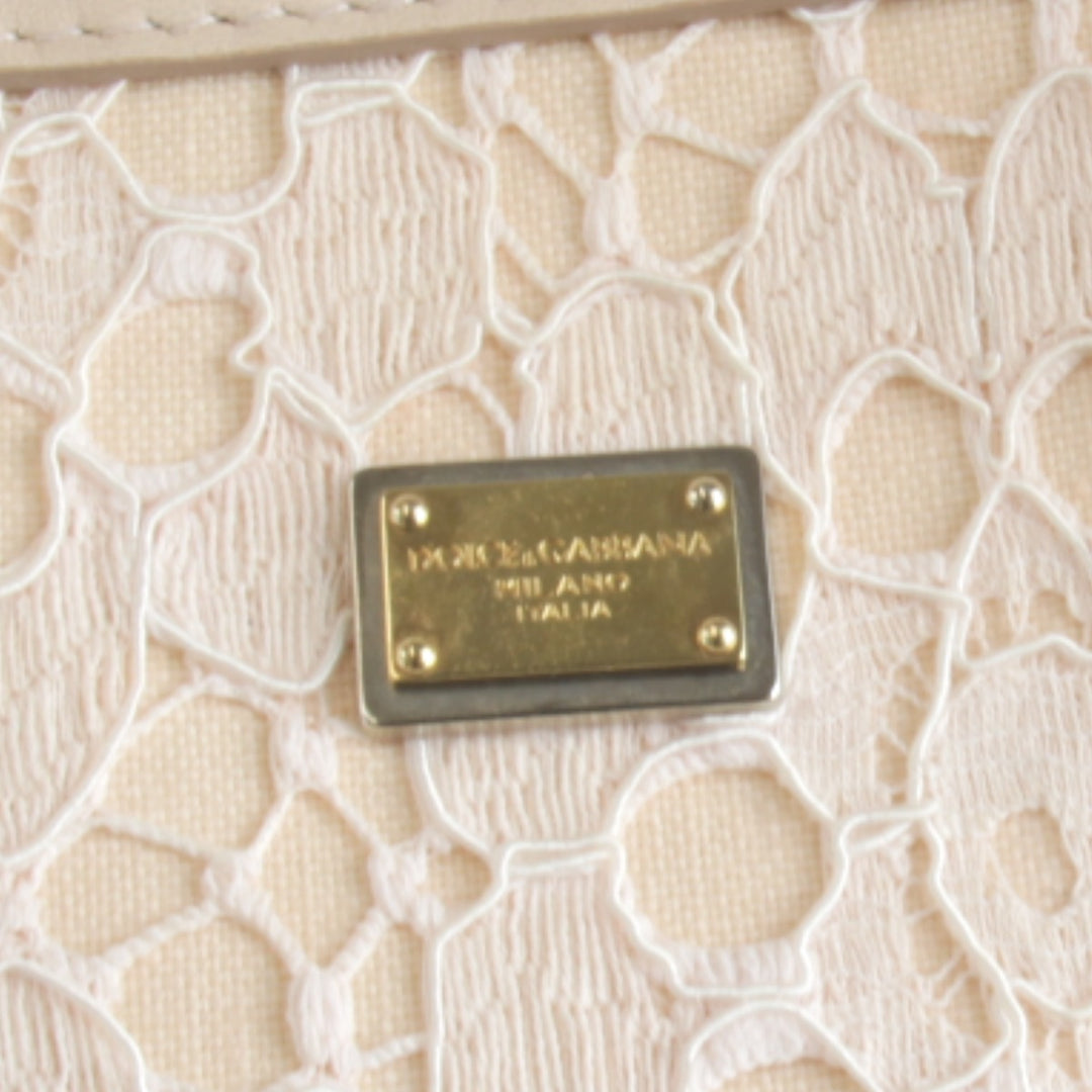良品『USED』 
DOLCE&GABBANA ドルチェアンドガッバーナ 
 トートバッグ 
レザー ピンクベージュ