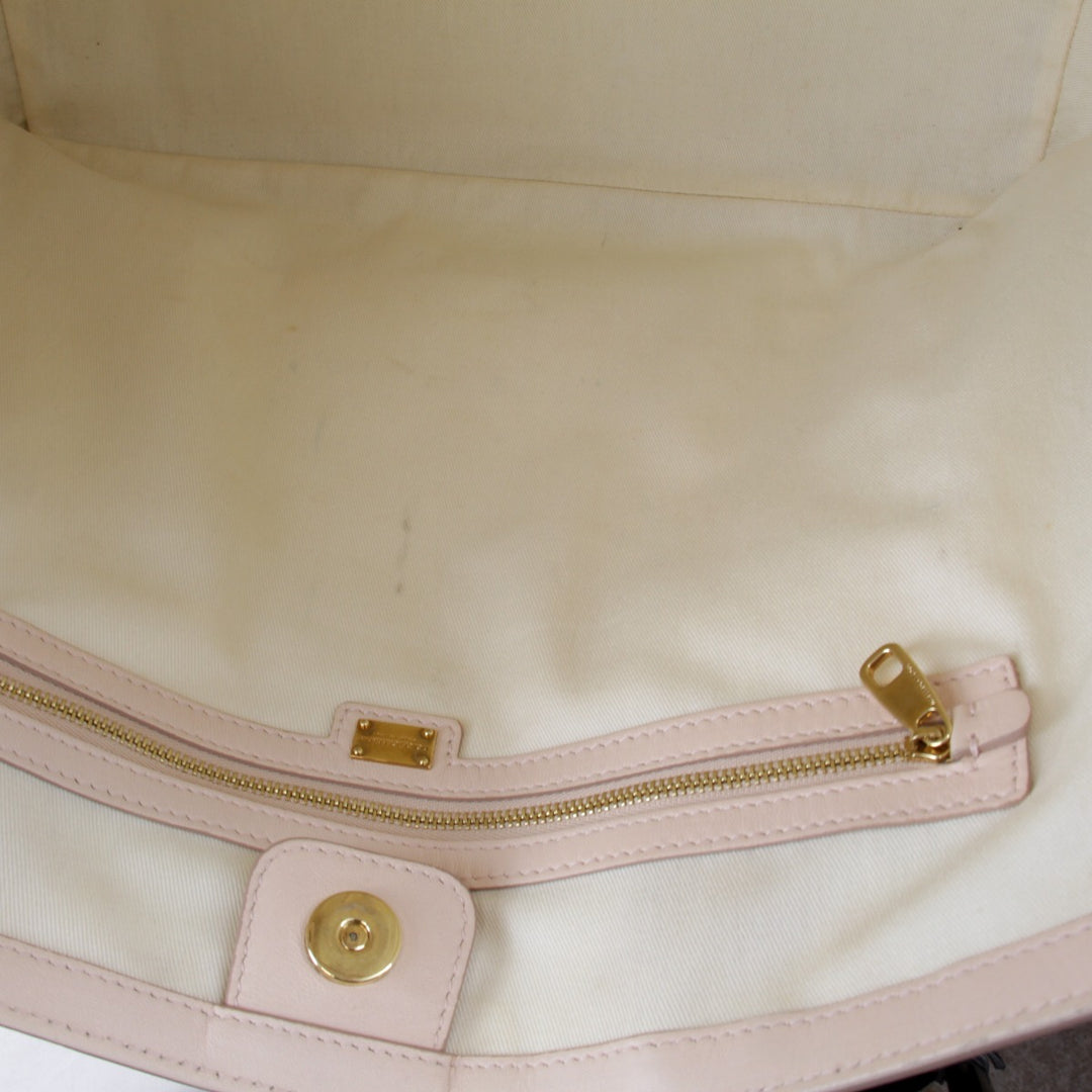 良品『USED』 
DOLCE&GABBANA ドルチェアンドガッバーナ 
 トートバッグ 
レザー ピンクベージュ