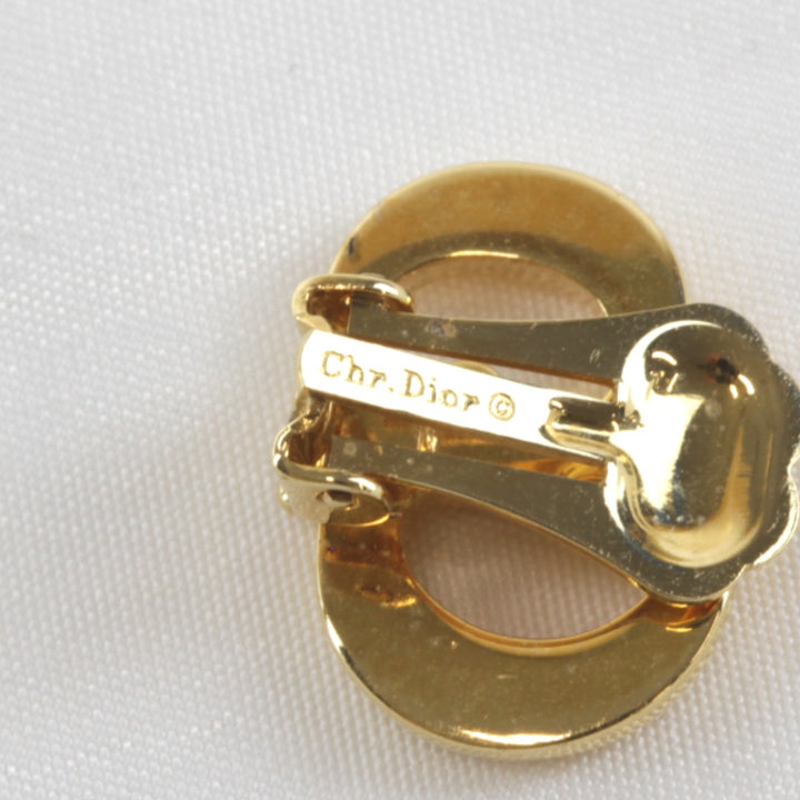 美品『USED』 
Christian Dior ロゴ イヤリング