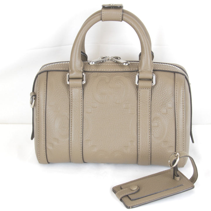 【価格改定】美品『USED』 
GUCCI グッチ 
 ジャンボGG ミニダッフル ハンドバッグ 725292.498025 ハンドバッグ 
レザー ベージュ