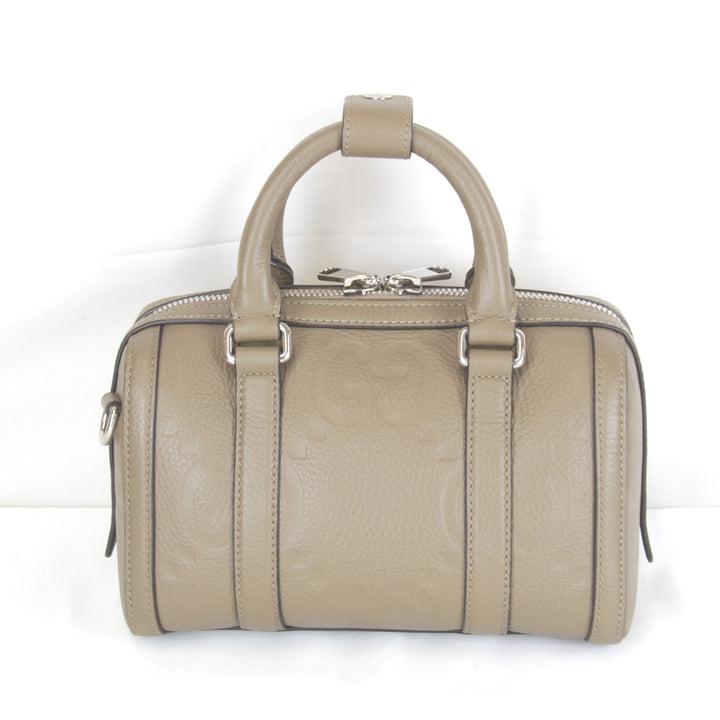 【価格改定】美品『USED』 
GUCCI グッチ 
 ジャンボGG ミニダッフル ハンドバッグ 725292.498025 ハンドバッグ 
レザー ベージュ