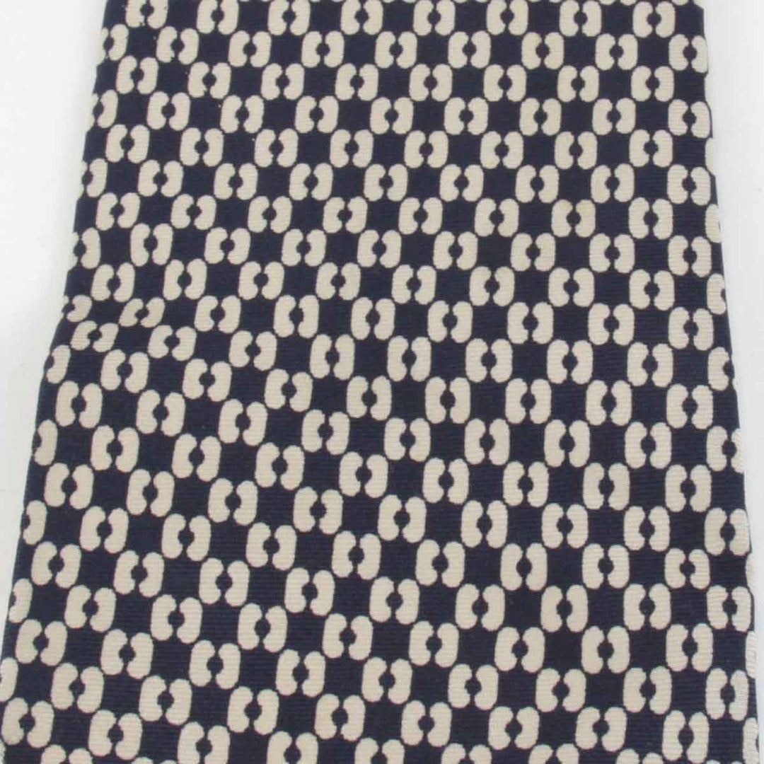『USED』 
GUCCI グッチ 
 ネクタイ 
シルク ネイビー