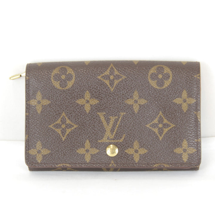 『USED』 
LOUIS VUITTON ルイ・ヴィトン 
 ポルトモネビエトレゾール M61730 二つ折り財布 
モノグラムキャンバス モノグラム