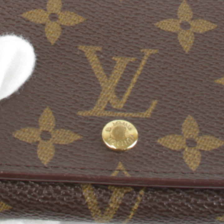 『USED』 
LOUIS VUITTON ルイ・ヴィトン 
 ポルトモネビエトレゾール M61730 二つ折り財布 
モノグラムキャンバス モノグラム