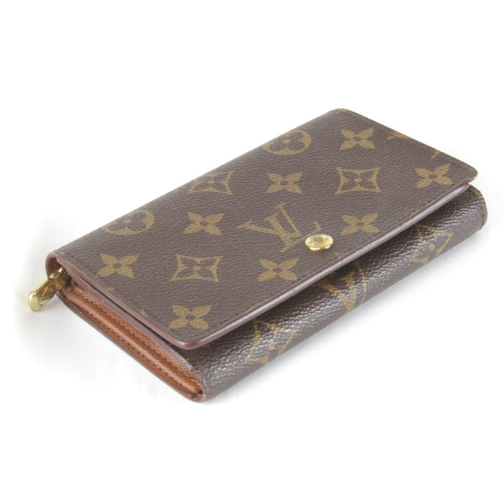 『USED』 
LOUIS VUITTON ルイ・ヴィトン 
 ポルトモネビエトレゾール M61730 二つ折り財布 
モノグラムキャンバス モノグラム