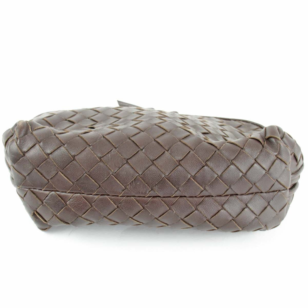 『USED』 
BOTTEGAVENETA ボッテガヴェネタ 
 イントレチャート ポーチ 
レザー ブラウン