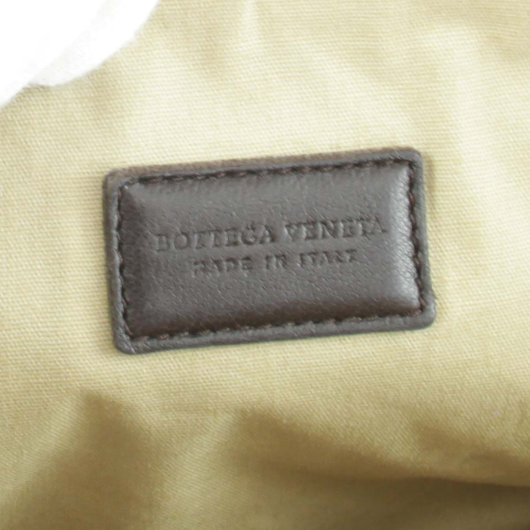 『USED』 
BOTTEGAVENETA ボッテガヴェネタ 
 イントレチャート ポーチ 
レザー ブラウン