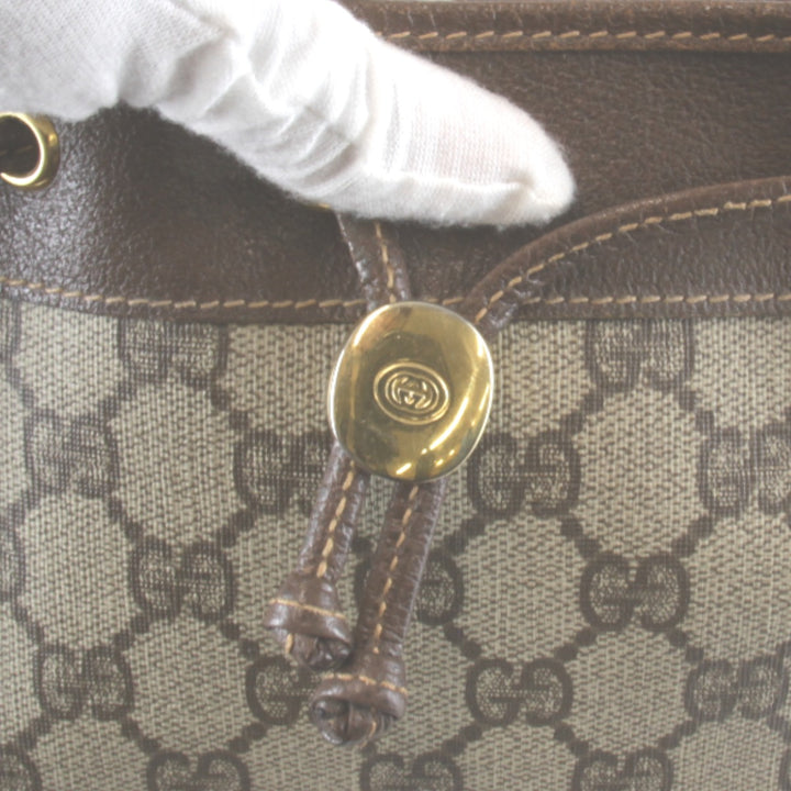 『USED』 
GUCCI グッチ 
 オールドグッチ 巾着 001.115.6179 4023 ショルダーバッグ 
GGスプリームキャンバス ベージュ 外観良好