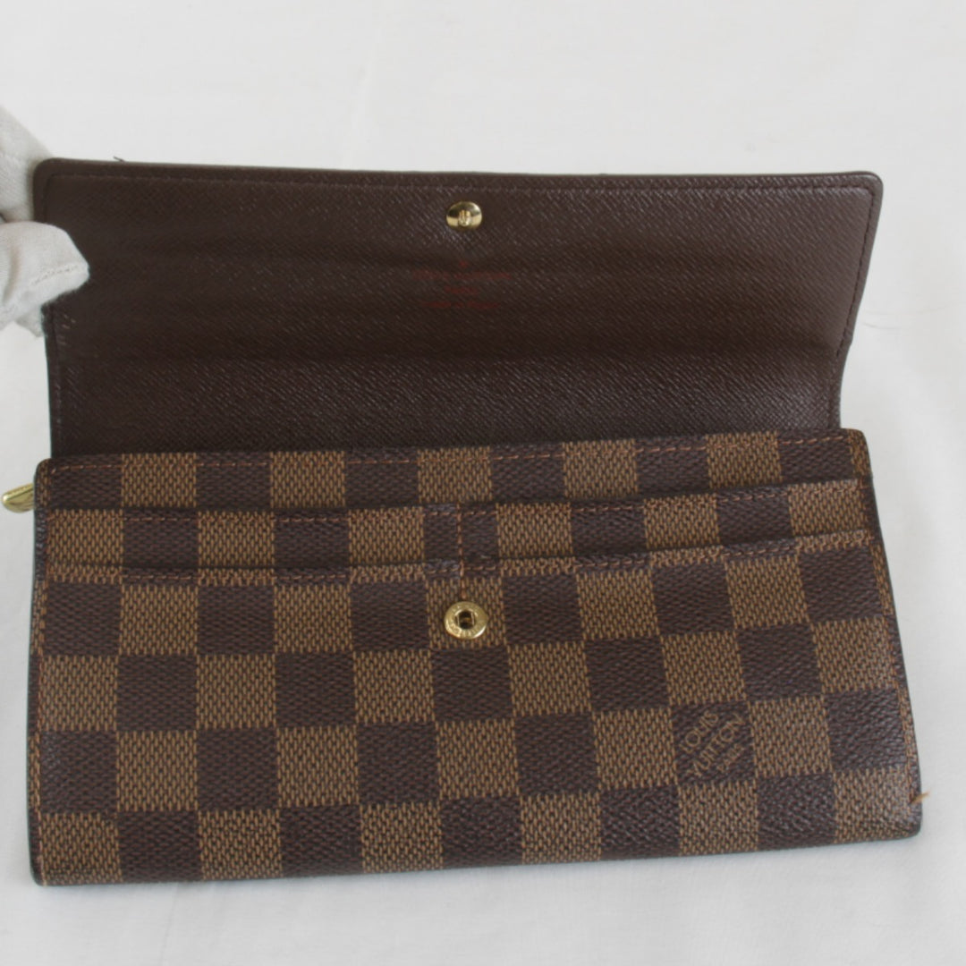 『USED』 
LOUIS VUITTON ルイ・ヴィトン 
 ポルトフォイユ・サラ N61734 長財布 
ダミエキャンバス ブラウン
