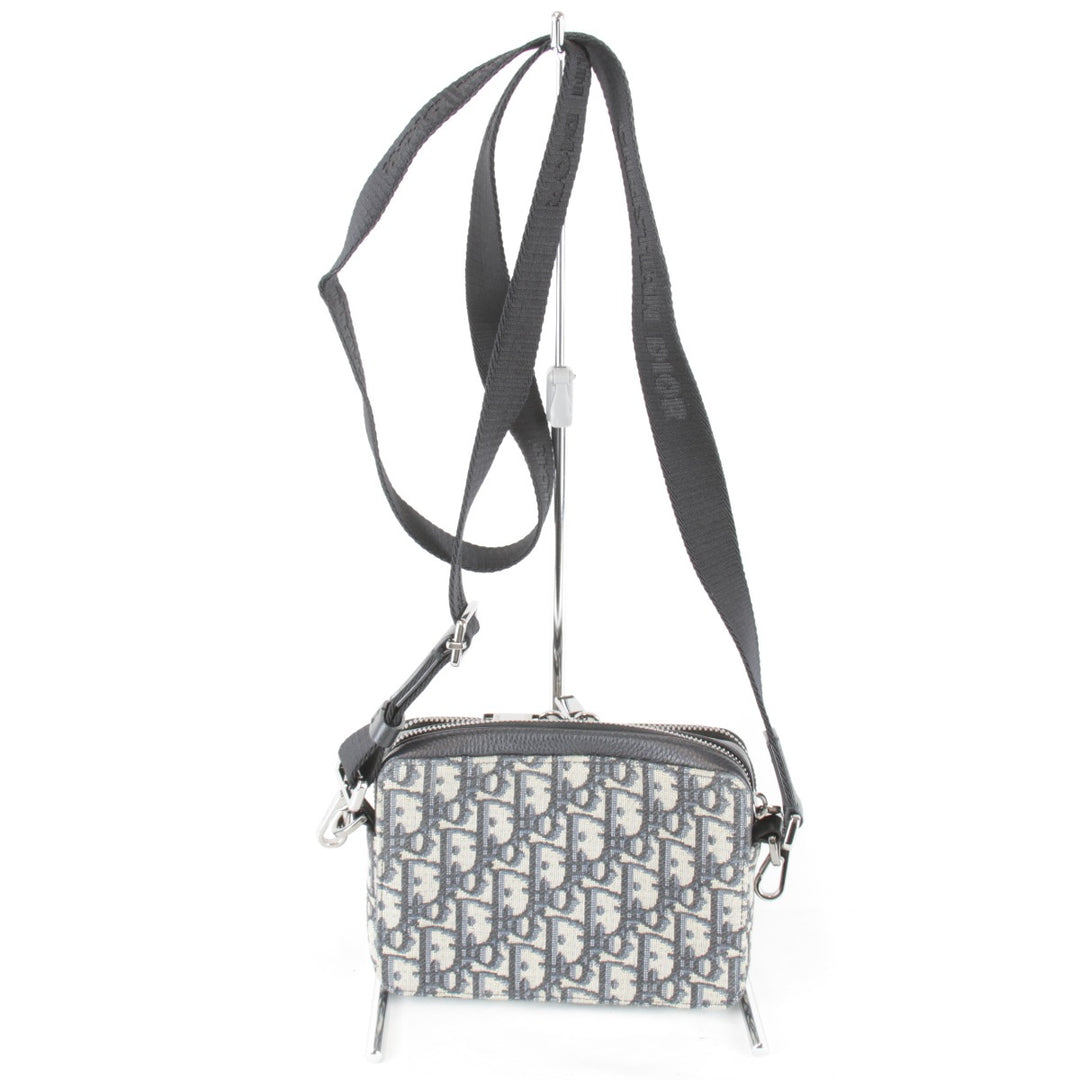 美品『USED』 
Christian Dior クリスチャンディオール 
 ショルダーバッグ 
キャンバス ネイビー