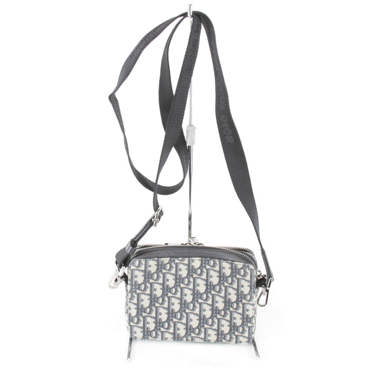 美品『USED』 
Christian Dior クリスチャンディオール 
 ショルダーバッグ 
キャンバス ネイビー