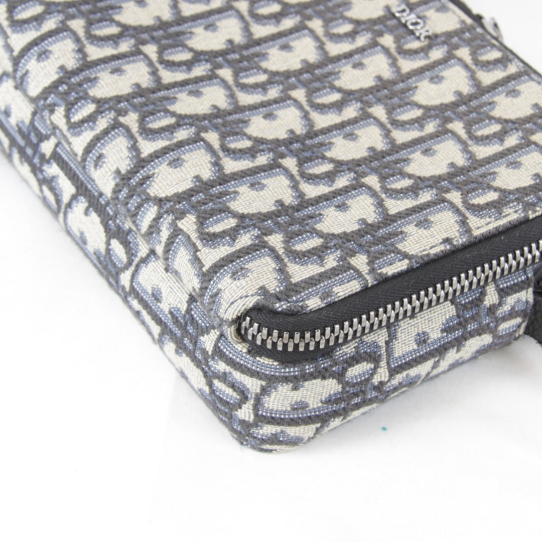 美品『USED』 
Christian Dior クリスチャンディオール 
 ショルダーバッグ 
キャンバス ネイビー