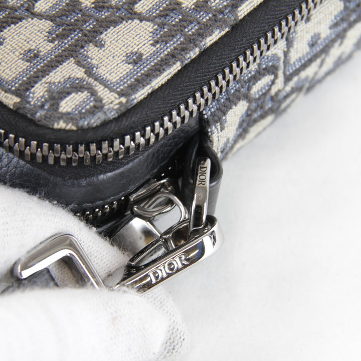 美品『USED』 
Christian Dior クリスチャンディオール 
 ショルダーバッグ 
キャンバス ネイビー
