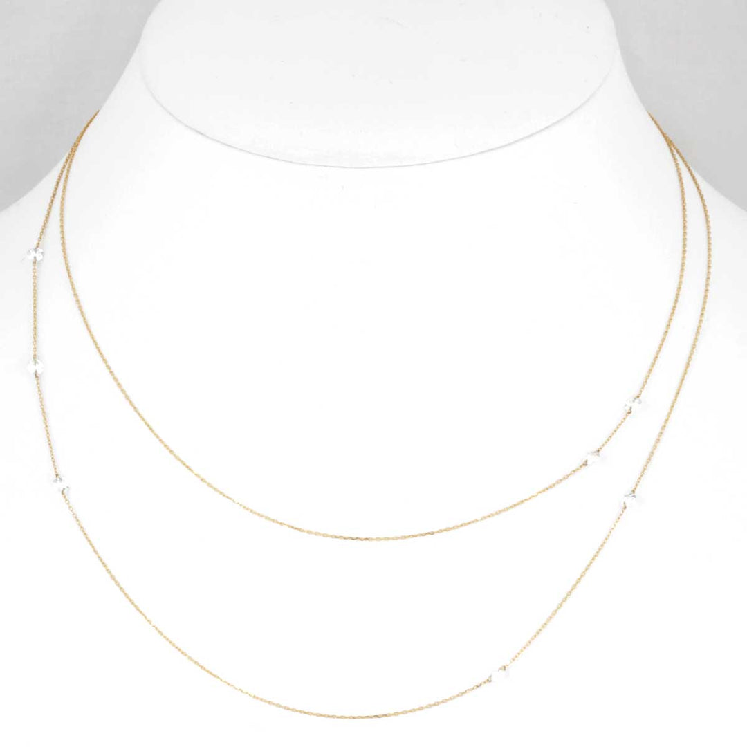 美品『USED』 K18 
ネックレス
 ダイヤモンド 0.85 1.4g