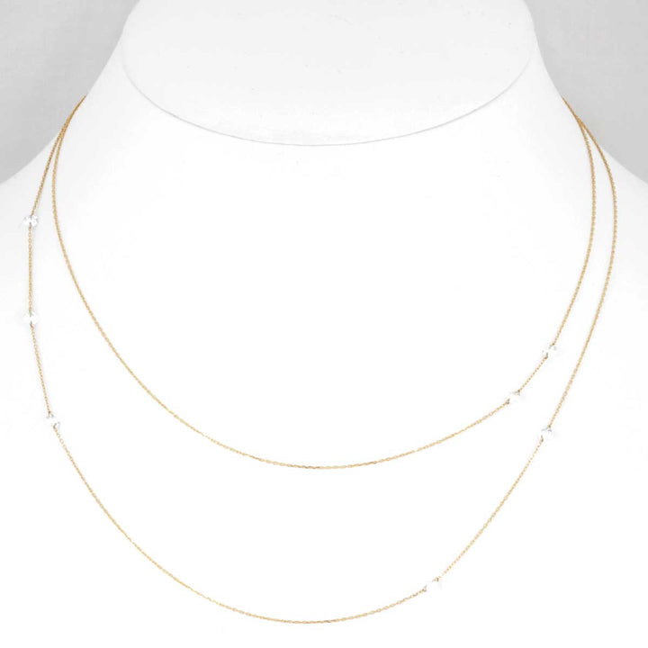 美品『USED』 K18 
ネックレス
 ダイヤモンド 0.85 1.4g