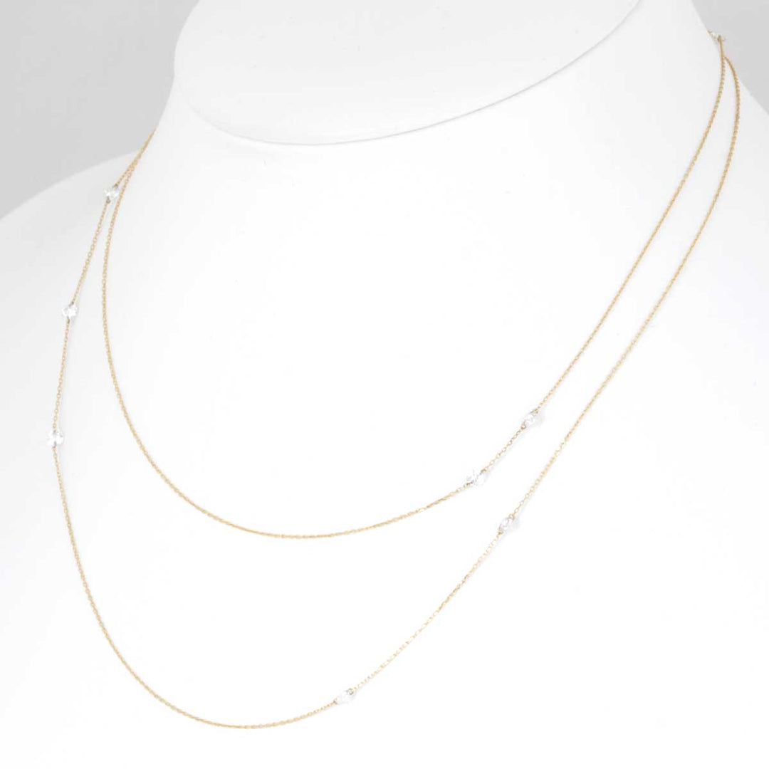 美品『USED』 K18 
ネックレス
 ダイヤモンド 0.85 1.4g